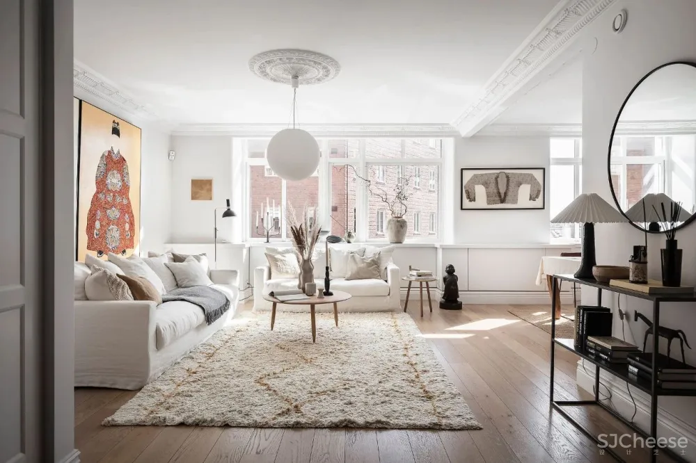 北欧混搭中国风,瑞典87㎡闺蜜同租公寓!