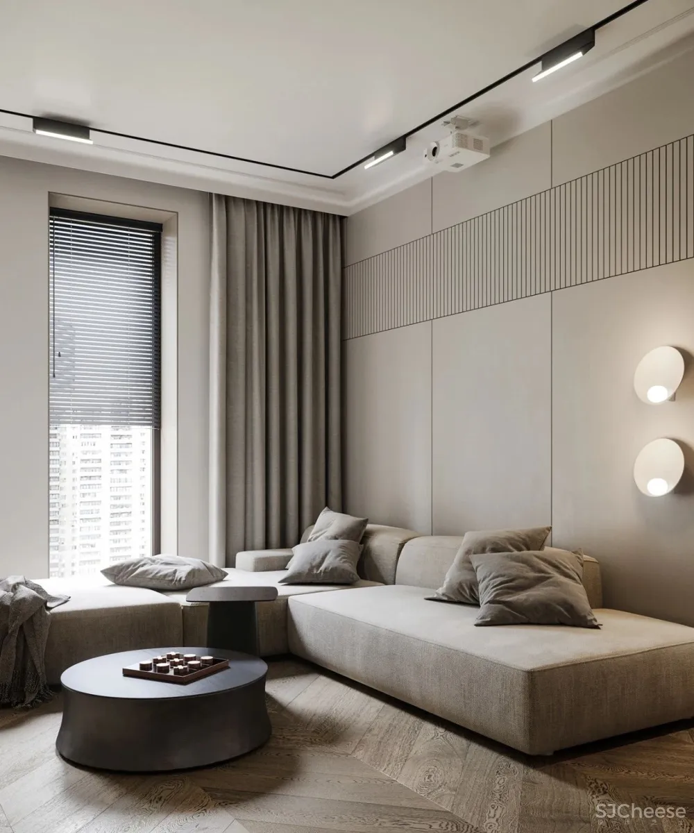 105㎡ 三居室，简约＋轻奢，最有范的设计格调