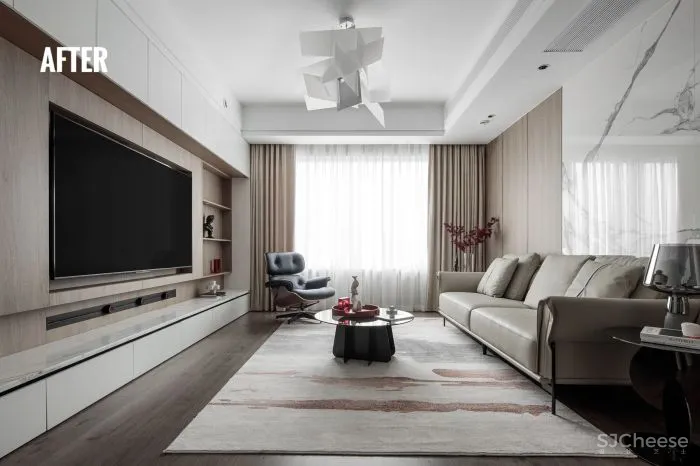 120㎡现代空间,高密度生活下的舒缓居所 宏福樘设计