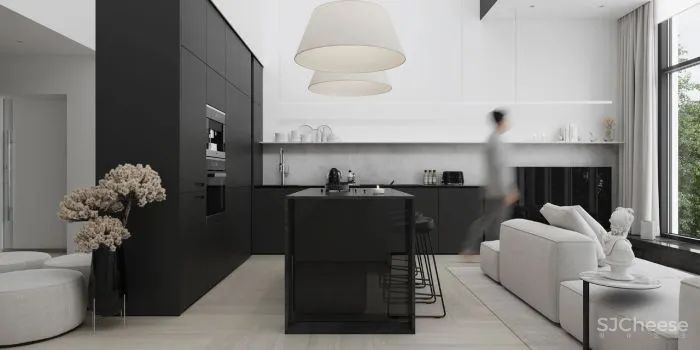 简约风 LOFT,完美演绎黑白调的空间美学