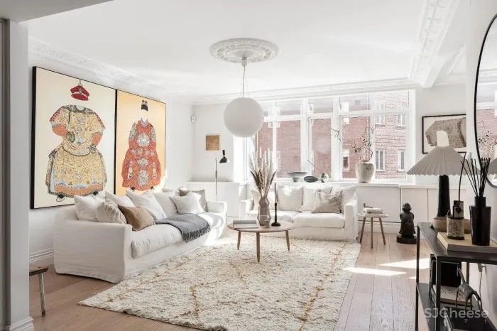 北欧混搭中国风,瑞典87㎡闺蜜同租公寓!