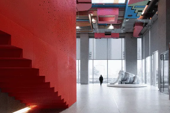 人文、艺术、对话 北京丽泽平安金融中心E01办公大堂