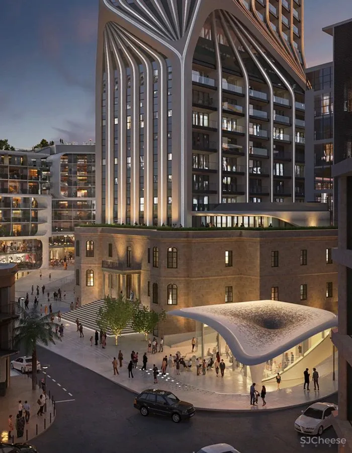 扎哈事务所新作，扭曲的外立面分隔公寓和酒店，独树一帜的「分层」设计！