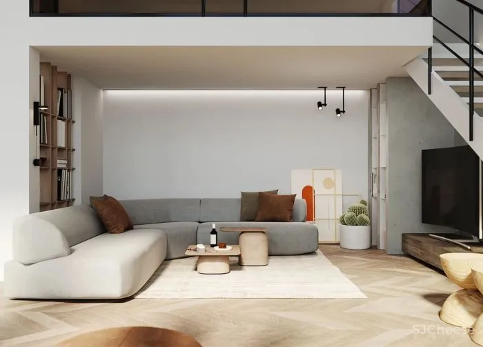 三居室复式公寓,高级感和生活感并存!