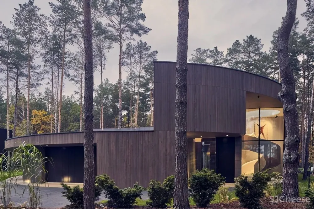 波兰,伊扎贝林,圆形木屋 Mobius Architekci