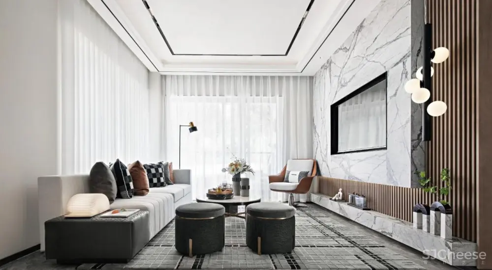 新作丨派尚设计:125㎡现代美宅,日光至上 唯优雅永恒!