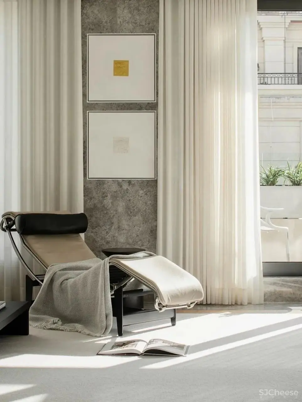 原木与大理石交融,简洁大方!