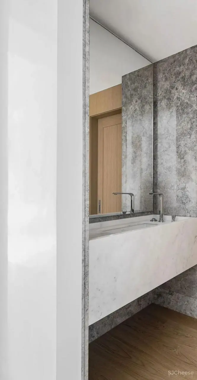 原木与大理石交融,简洁大方!