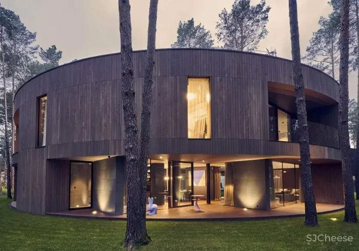 波兰,伊扎贝林,圆形木屋 Mobius Architekci