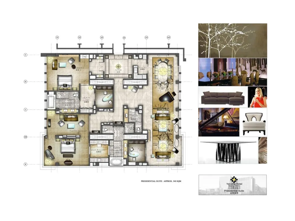 HBA-北京燕京饭店公共区域+客房方案丨PPT( 可编辑）丨JPG+PPT丨37MB