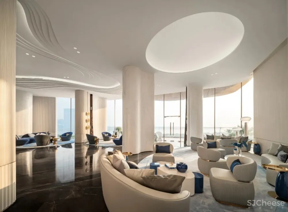 旭辉 x WJID | 自然之律，海浪交织的蓝白梦境