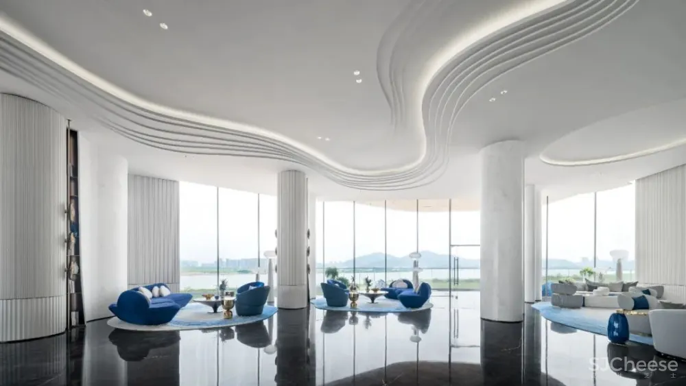 旭辉 x WJID | 自然之律，海浪交织的蓝白梦境