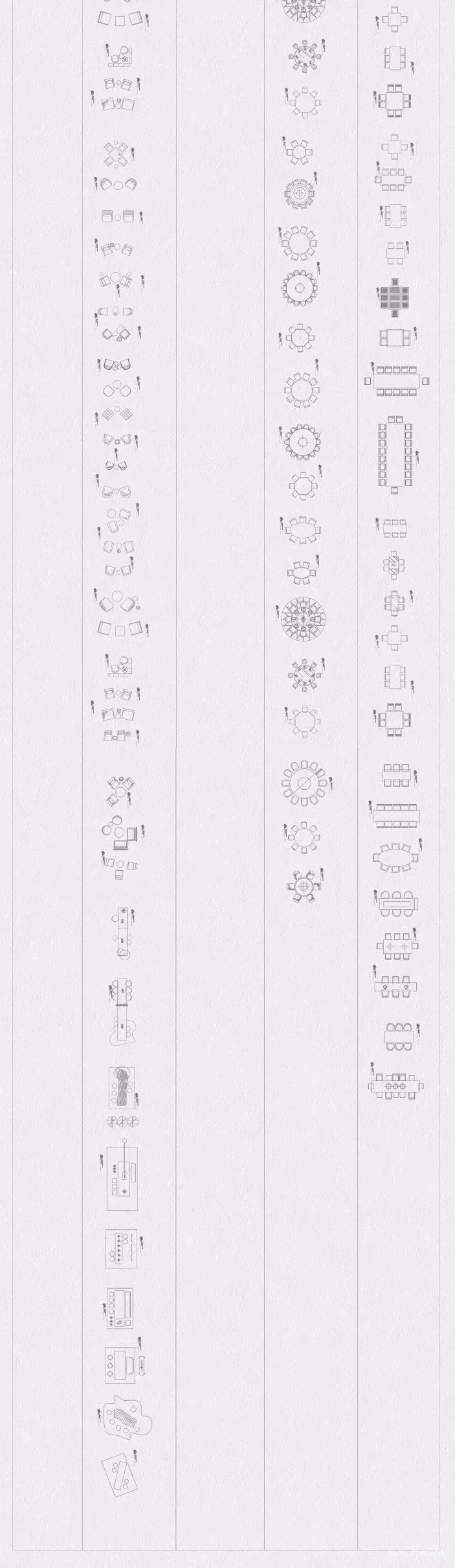 室内设计平面方案CAD家具图库餐厅厨卫客厅书房卧室-DWG格式-10M