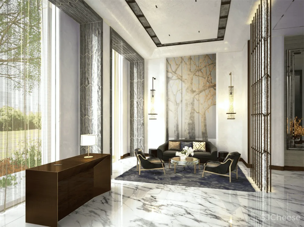 ABconcept-上海陆家嘴金融城A+B户型样板间+大堂+电梯厅丨深化方案+效果图+施工图CAD&PDF+材料表丨1.22G