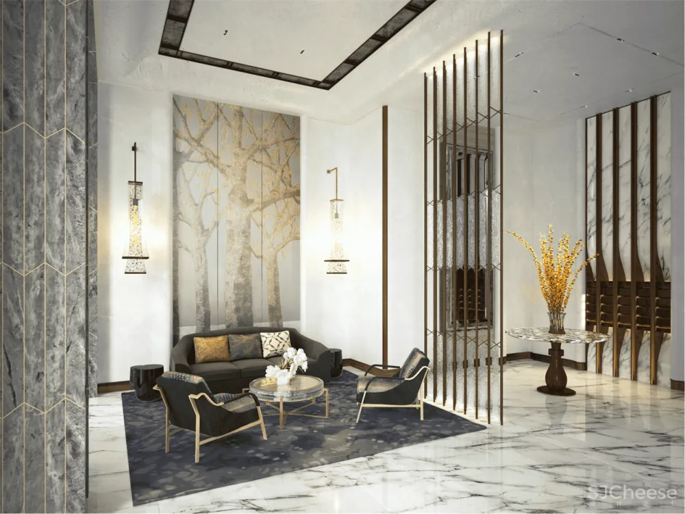 ABconcept-上海陆家嘴金融城A+B户型样板间+大堂+电梯厅丨深化方案+效果图+施工图CAD&PDF+材料表丨1.22G