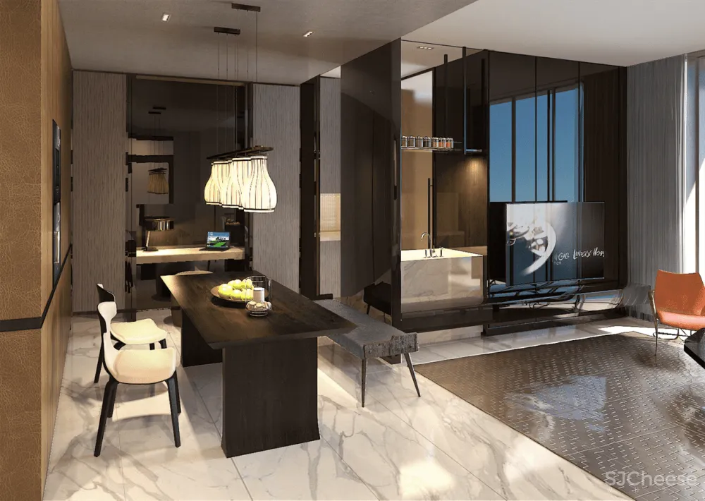 ABconcept-上海陆家嘴金融城A+B户型样板间+大堂+电梯厅丨深化方案+效果图+施工图CAD&PDF+材料表丨1.22G