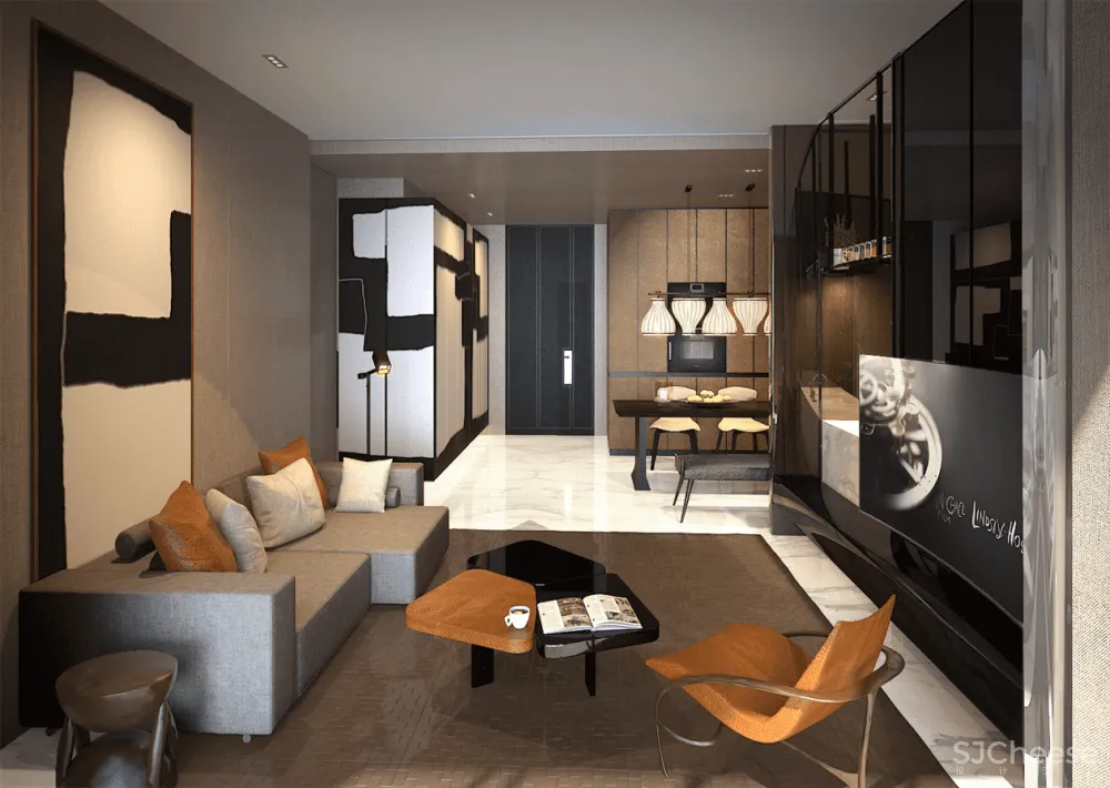 ABconcept-上海陆家嘴金融城A+B户型样板间+大堂+电梯厅丨深化方案+效果图+施工图CAD&PDF+材料表丨1.22G