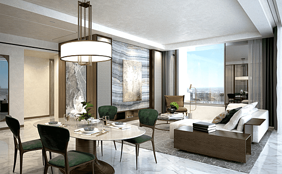 ABconcept-上海陆家嘴金融城A+B户型样板间+大堂+电梯厅丨深化方案+效果图+施工图CAD&PDF+材料表丨1.22G