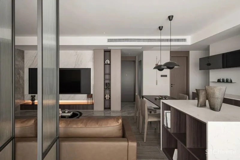 135㎡简约风,巧用大地色系,她家优雅又耐看!