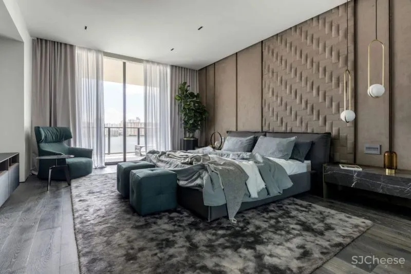 290㎡双层豪宅,大理石与黄铜的碰撞,轻奢又复古!