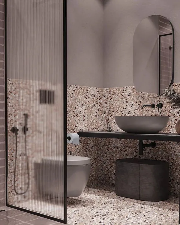 34㎡迷你公寓，用灰泥、木材、陶瓷做出高级感！