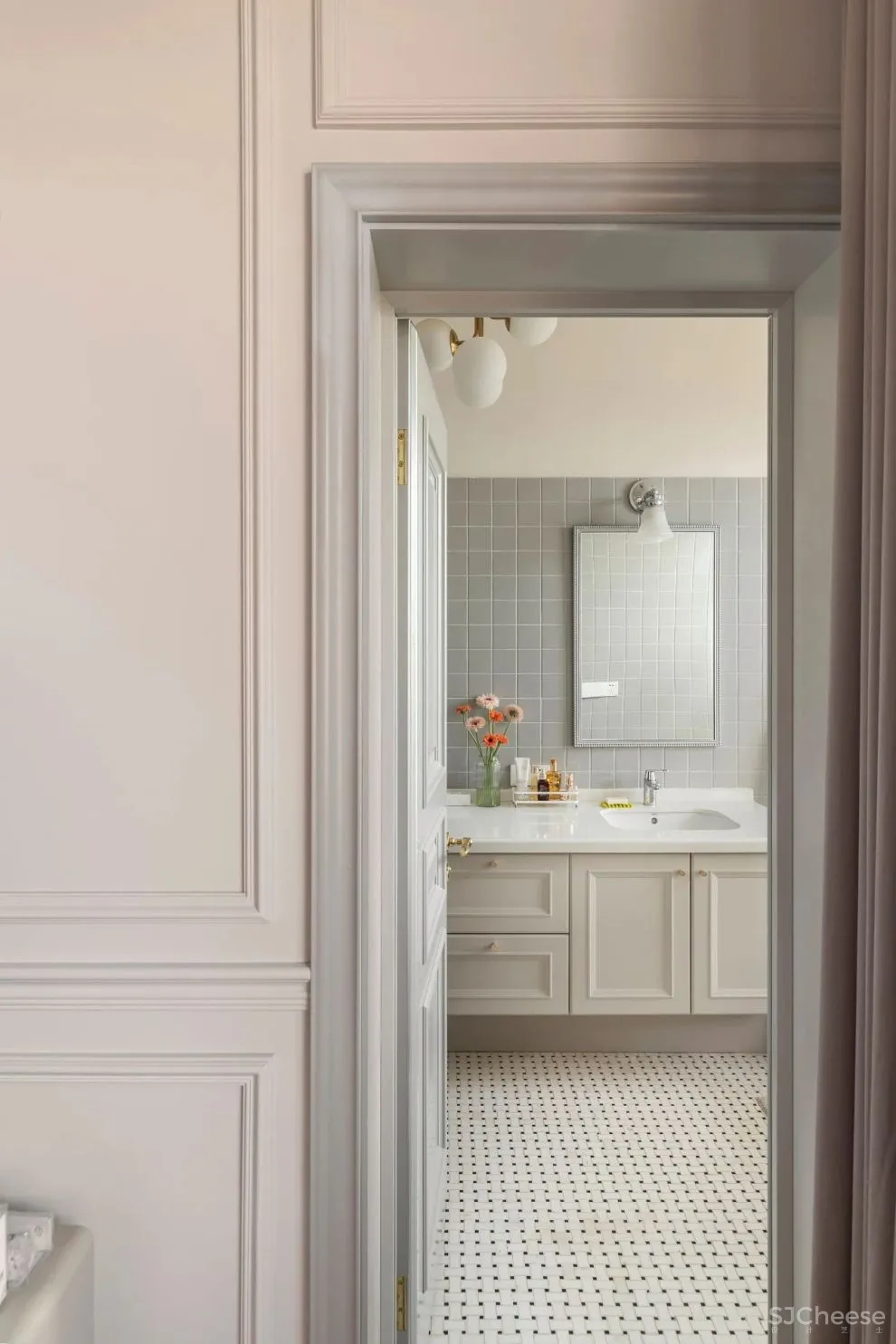 奶油白 焦糖棕，诠释优雅浪漫的法式风情｜双宝设计