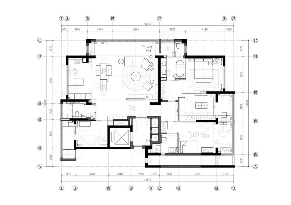 215m² 简约平层,诠释当代静美气质