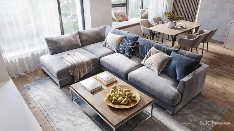 106㎡三居室，质感轻奢！