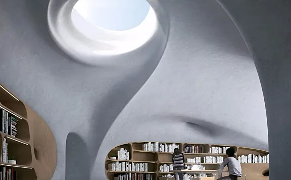 MAD Architects新作丨多维的“时空隧道”,海口云洞图书馆