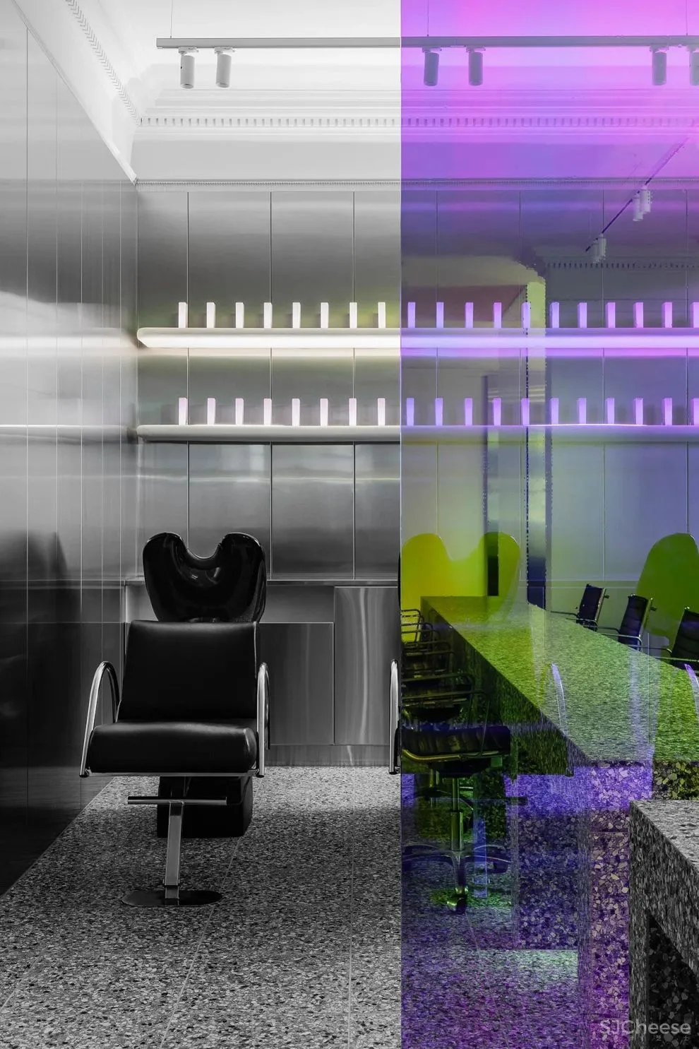 古典优雅和当代极简主义的美发沙龙,墨尔本