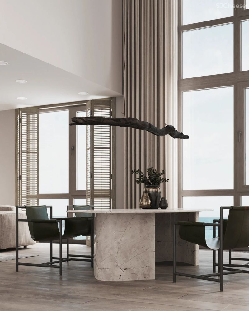 胡桃木 绿色系,实力演绎轻奢的高雅