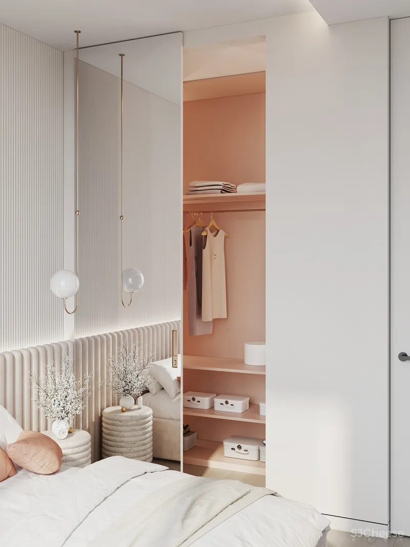 80㎡ 两室一厅，大理石、黄铜、原木这么搭更有轻奢范儿！