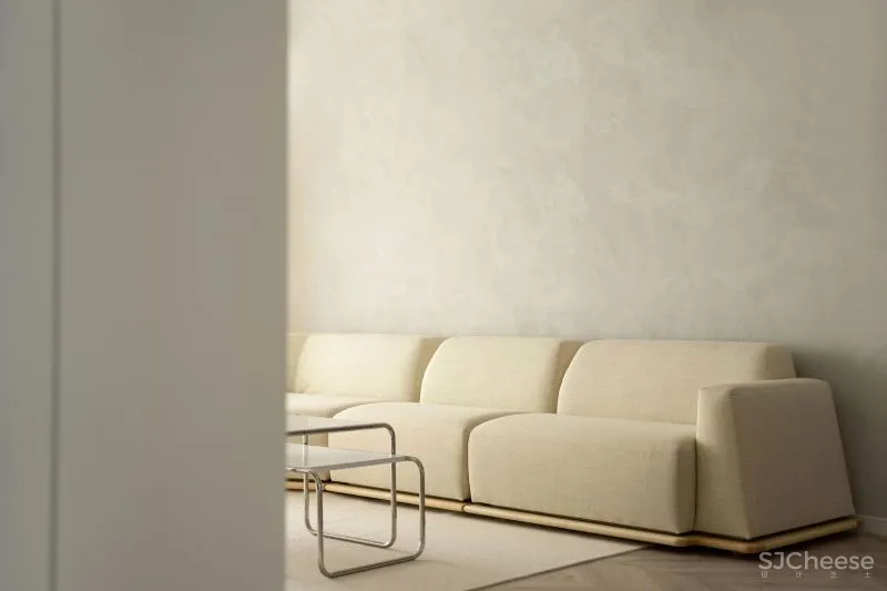 原木与奶白,116㎡极简空间的雅致静谧|无见设计