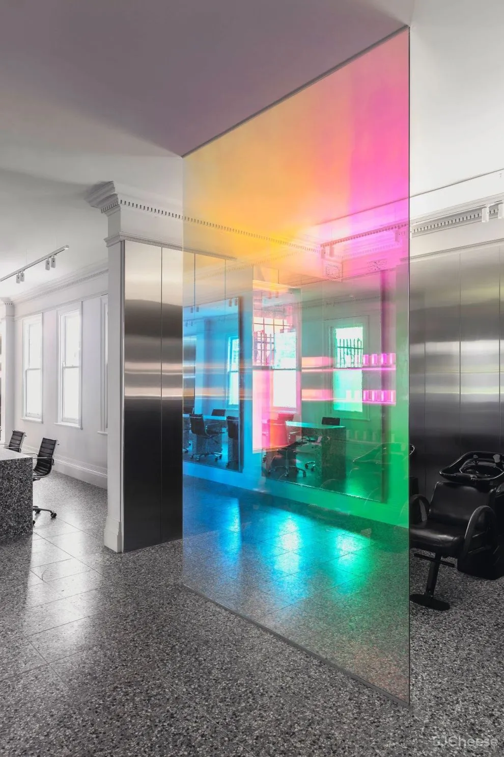 古典优雅和当代极简主义的美发沙龙,墨尔本