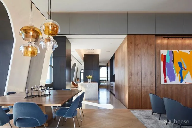 Wheeler Kearns Architects丨被艺术品包围的顶层公寓