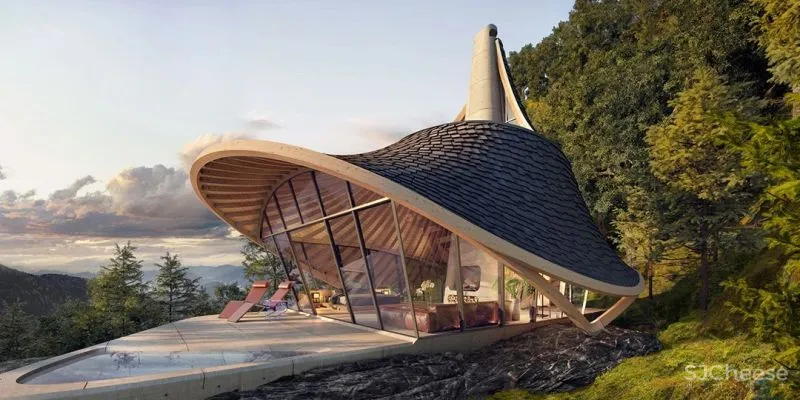 曾师从扎哈,他打造的治愈系山顶度假屋是神仙住的地方