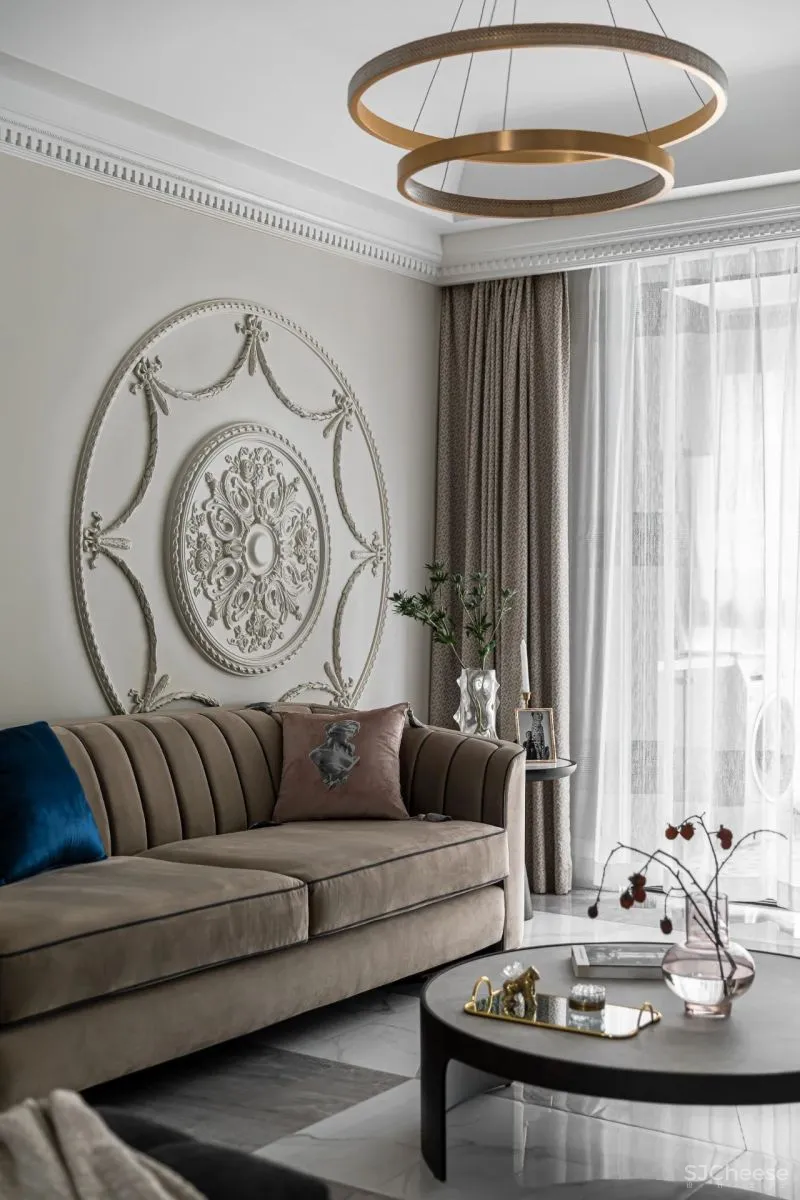 石膏灯盘上墙,这个家美的不像话 花漾美作