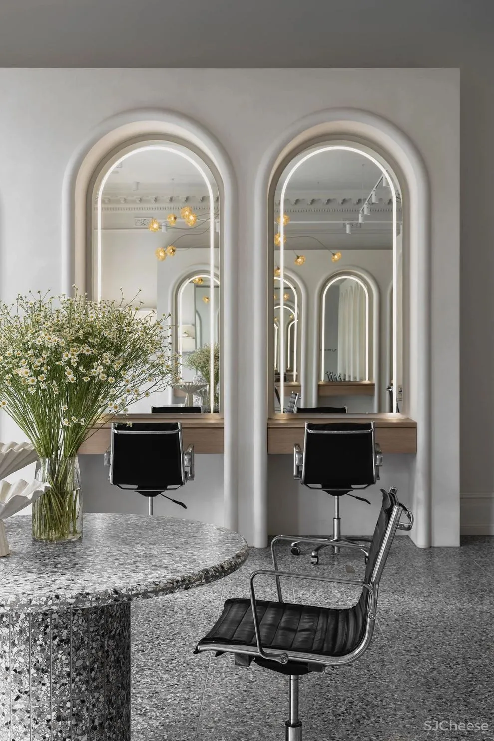 古典优雅和当代极简主义的美发沙龙,墨尔本