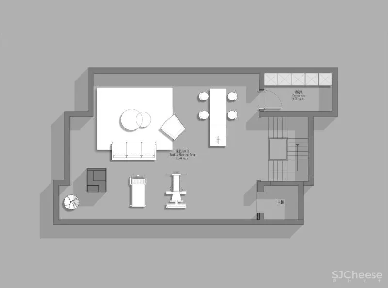 一野设计:原木、大理石、高级灰,诠释500㎡极简墅居