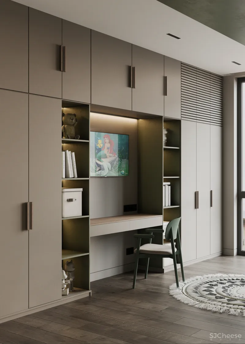 胡桃木 绿色系,实力演绎轻奢的高雅