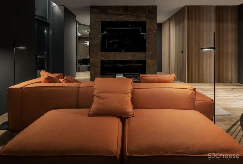 290㎡双层豪宅,大理石与黄铜的碰撞,轻奢又复古!