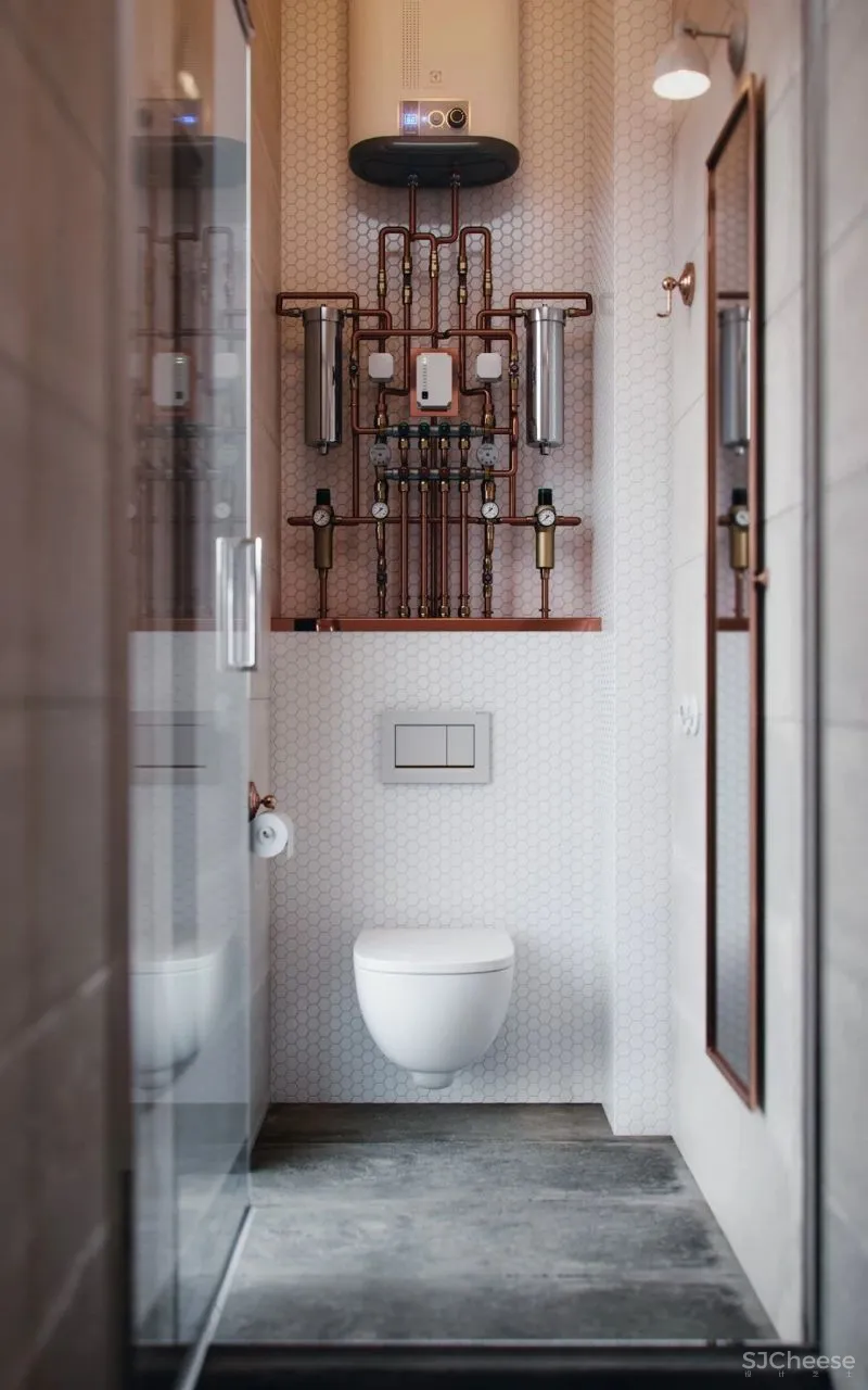 小户型工业风住宅,这个材质太有质感了!