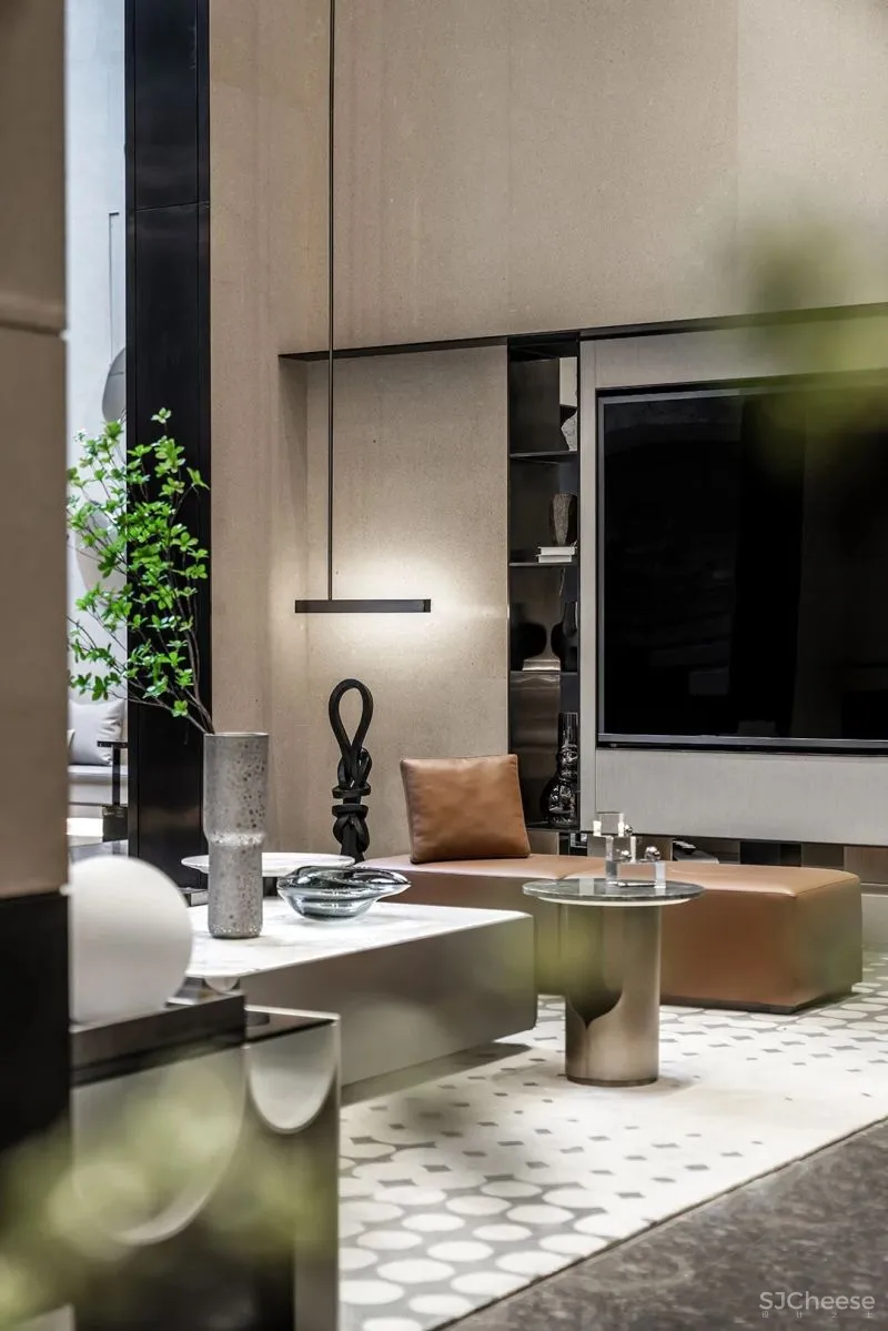 研质共设 430㎡ 气质大宅,北方和煦的下沉庭院