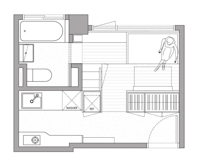 一个人的豪宅 — 17.6㎡极小公寓