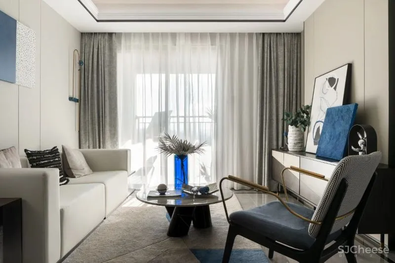 如聿设计:一抹灰蓝色,演绎优雅的高级旋律!