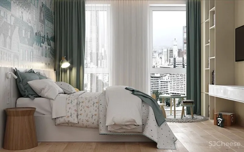 现代简约:一厅三室,灰色 木色,高级!