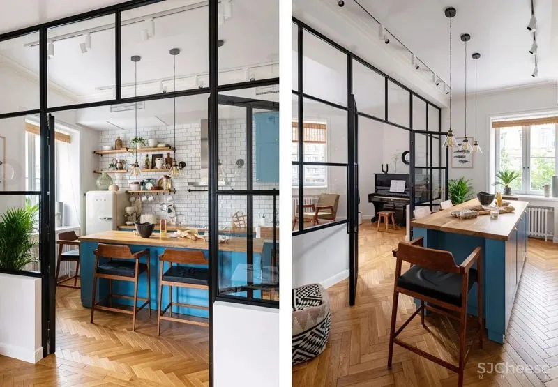 73.6平米的家中,在打造一场二十世纪中期的派对,复古又迷人