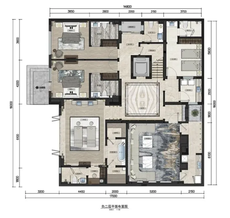 创域新作:1000㎡中式大宅,移步换景,雅韵清风!