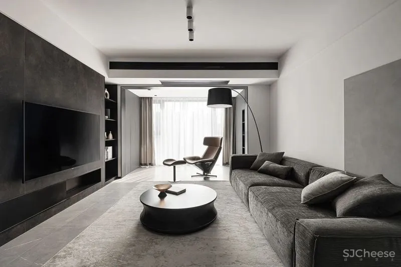 水泥漆 石纹墙板，自然肌理碰撞出不同的视觉感受 予以设计