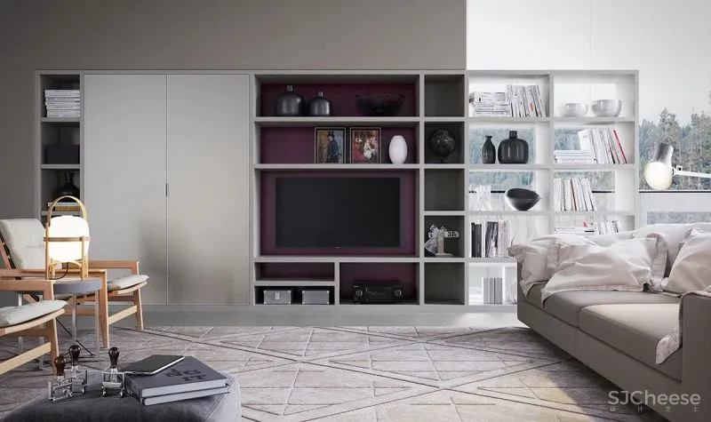 电视墙已经OUT了，现在都这么放电视！